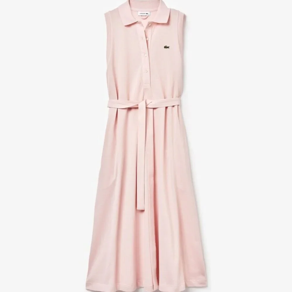 Lacoste Women's Cotton Piqué Belted Polo Dress SIZE 4 - Picture 1 of 3